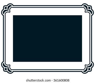 Border frame molding line deco vector label simple