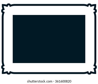 Border frame molding line deco vector label simple
