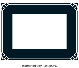 Border frame molding line deco vector label simple