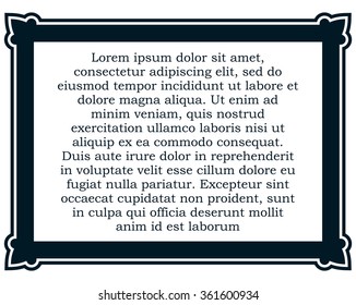 Border frame molding line deco vector label simple