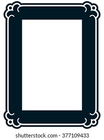 Border frame molding line deco vector label simple