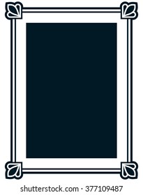 Border frame molding line deco vector label simple