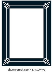 Border frame molding line deco vector label simple