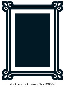 Border frame molding line deco vector label simple
