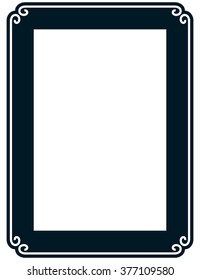 Border frame molding line deco vector label simple
