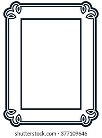 Border frame molding line deco vector label simple