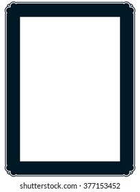 Border frame molding line deco vector label simple