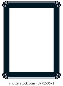 Border frame molding line deco vector label simple