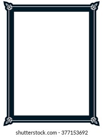 Border frame molding line deco vector label simple