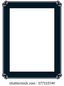 Border frame molding line deco vector label simple