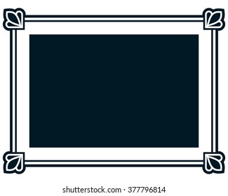 Border frame molding line deco vector label simple