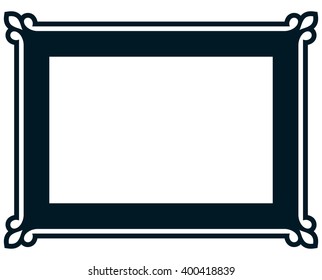Border frame molding line deco vector label simple