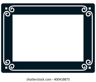 Border frame molding line deco vector label simple
