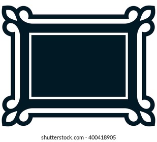 Border frame molding line deco vector label simple