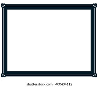 Border frame molding line deco vector label simple