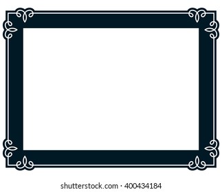 Border frame molding line deco vector label simple