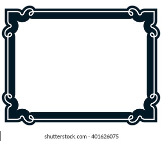 Border Frame Molding Line Deco Vector Stock Vector (Royalty Free ...