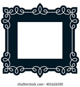 Border frame molding line deco vector label simple