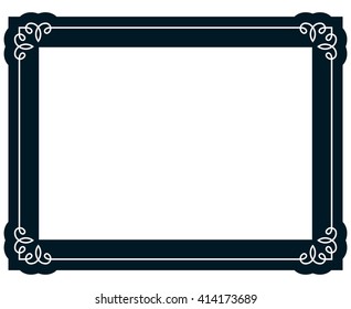 Border frame molding line deco vector label simple