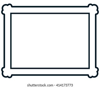 Border frame molding line deco vector label simple