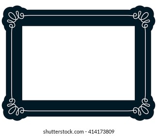 Border frame molding line deco vector label simple
