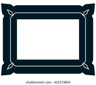Border frame molding line deco vector label simple