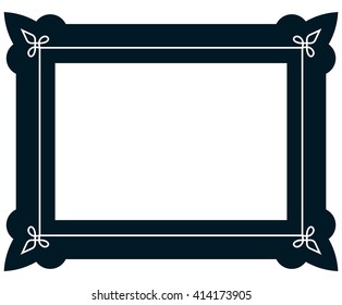 Border frame molding line deco vector label simple