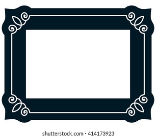 Border frame molding line deco vector label simple