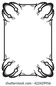 Border frame molding line deco vector label