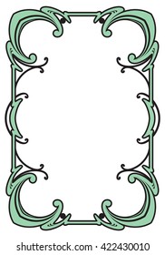 Border frame molding line deco vector label