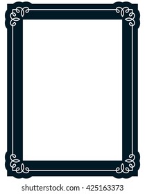 Border frame molding line deco vector label simple