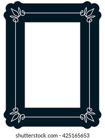 Border frame molding line deco vector label simple