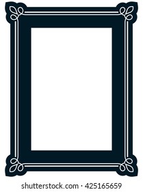 Border frame molding line deco vector label simple