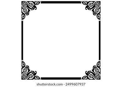 Rahmen Rahmen Ornament Design mit schwarzen Flüssigkeit Thema für die Dekoration