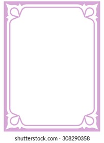 Border Frame Pink Purple Deco Vector Stock Vector (Royalty Free ...