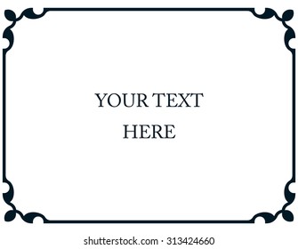 Border frame plaque deco banner vector