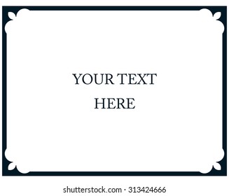 Border frame plaque deco banner vector