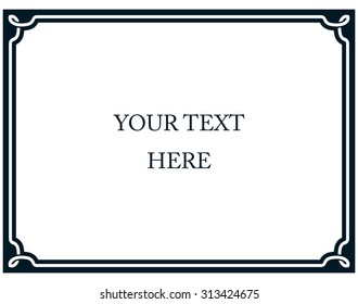 Border frame plaque deco banner vector