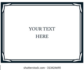 Border frame plaque deco banner vector