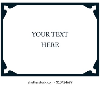 Border frame plaque deco banner vector