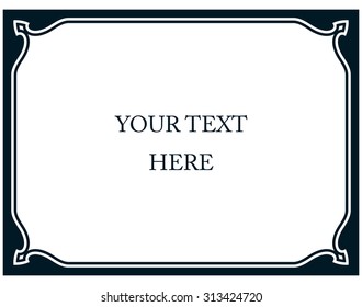 Border frame plaque deco banner vector