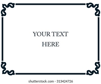 Border frame plaque deco banner vector