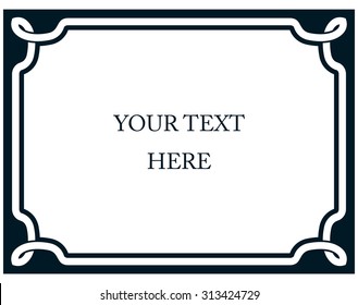 Border frame plaque deco banner vector