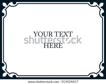 Border frame plaque deco banner vector