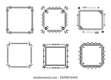 Patrones de Vector adaptables del borde y del marco para los símbolos ornamentales en obras digitales e impresas