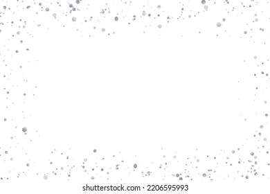 Contenti de brillo plateado del marco de borde sobre fondo blanco. Vector