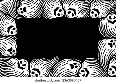 Border Frame spooky Halloween illustration