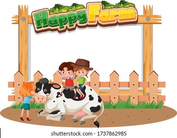 Border frame template with gardening theme background illustration