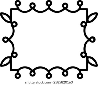 Border frame with traditional patterns and festival lights copy space in center. concept as An elegant border frame featuring traditional patterns intertwined with festival lights along the edges cele