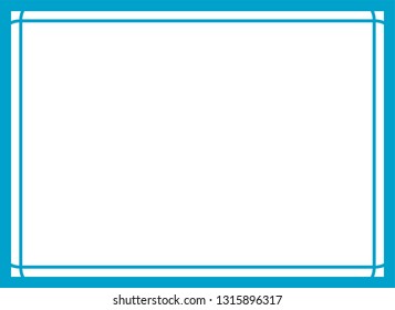 Border frame vector copy space banner vintage blue background